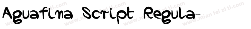 Aguafina Script Regula字体转换